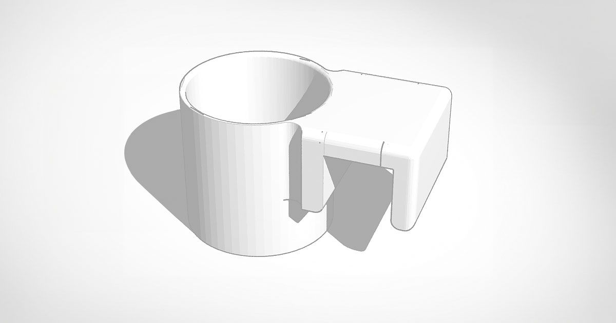 Cup holder for fence 3d print image