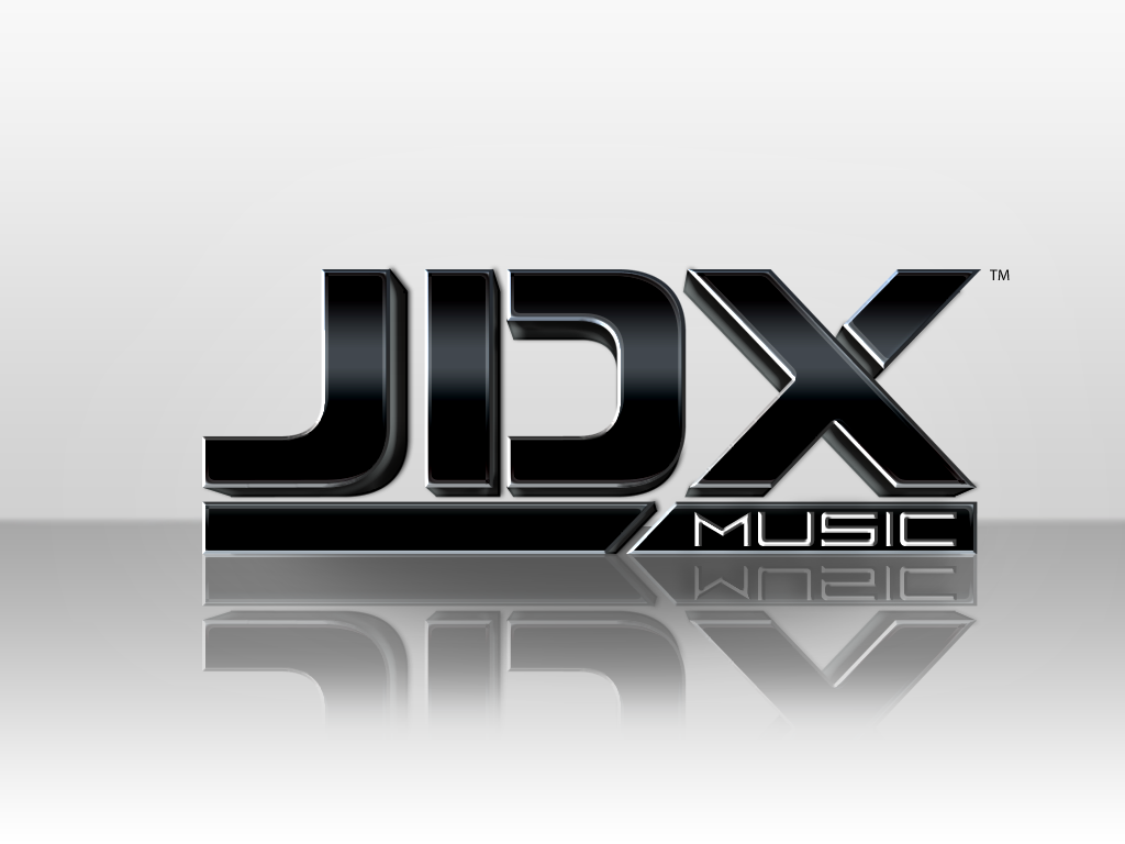 JDX Music logo with a light theme 3D effect.