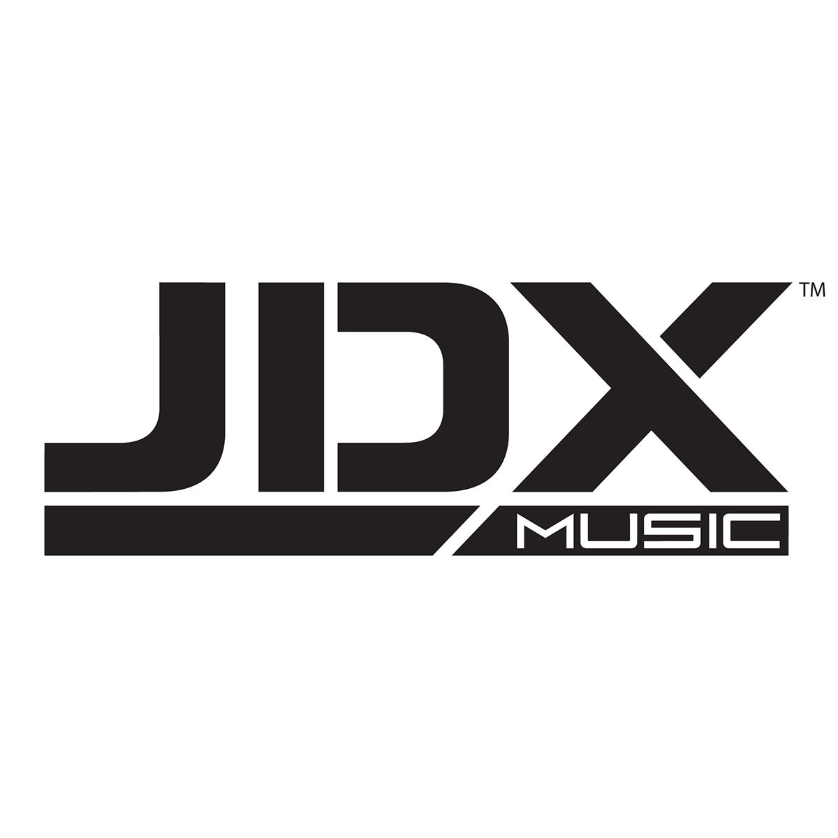 Monochrome JDX Music logo.