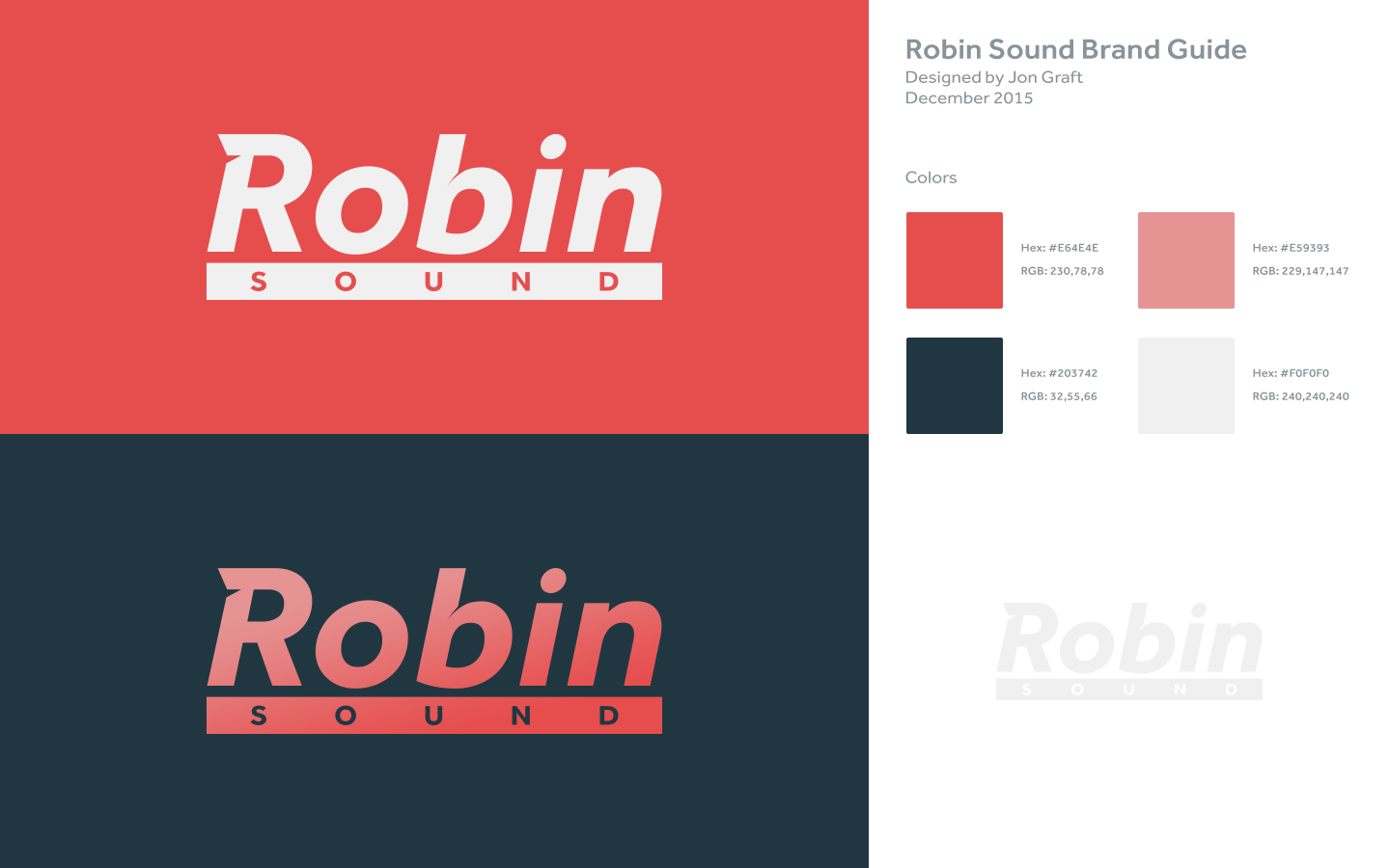 Robin Sound brand guidelines.