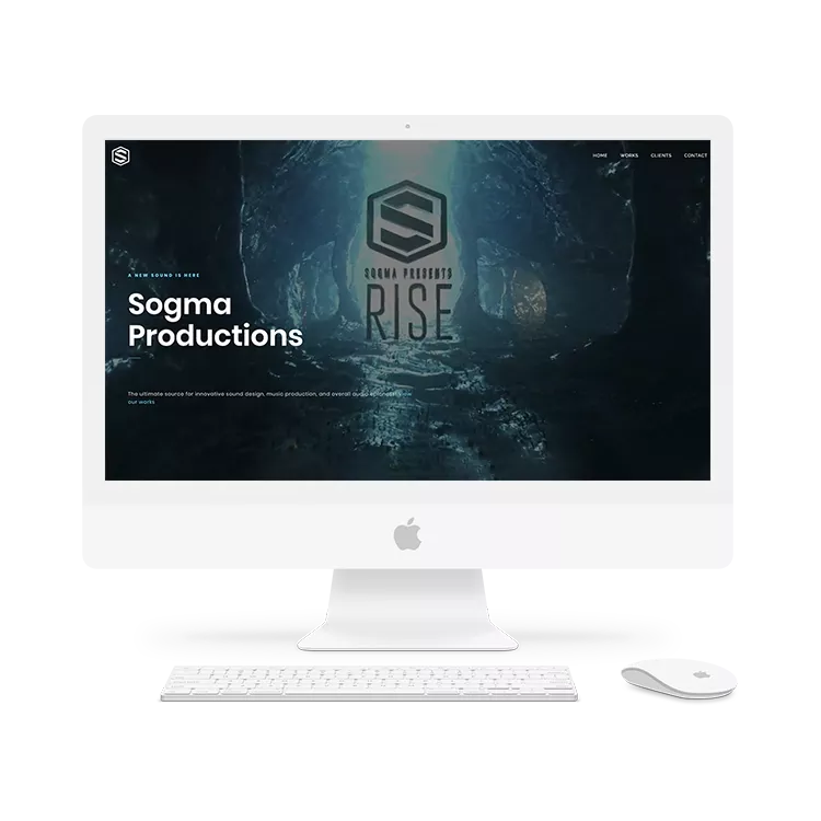 The Sogma Productions homepage.